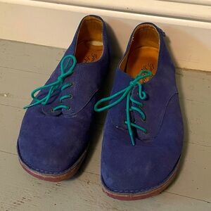 Men’s blue suede shoes